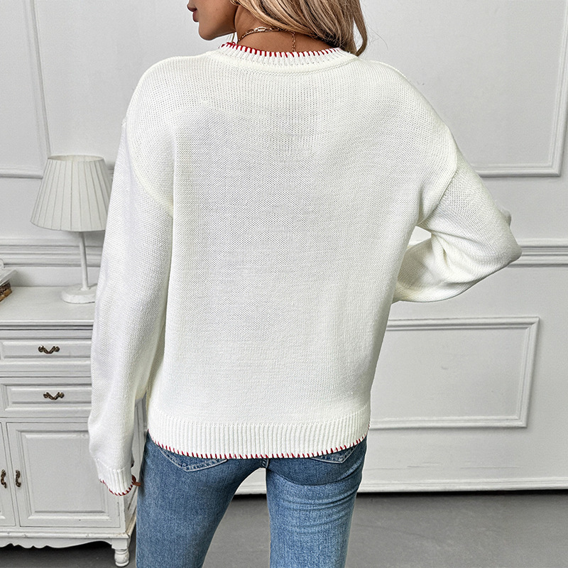 Strawberry Jacquard Sweater Pullover - Image 5
