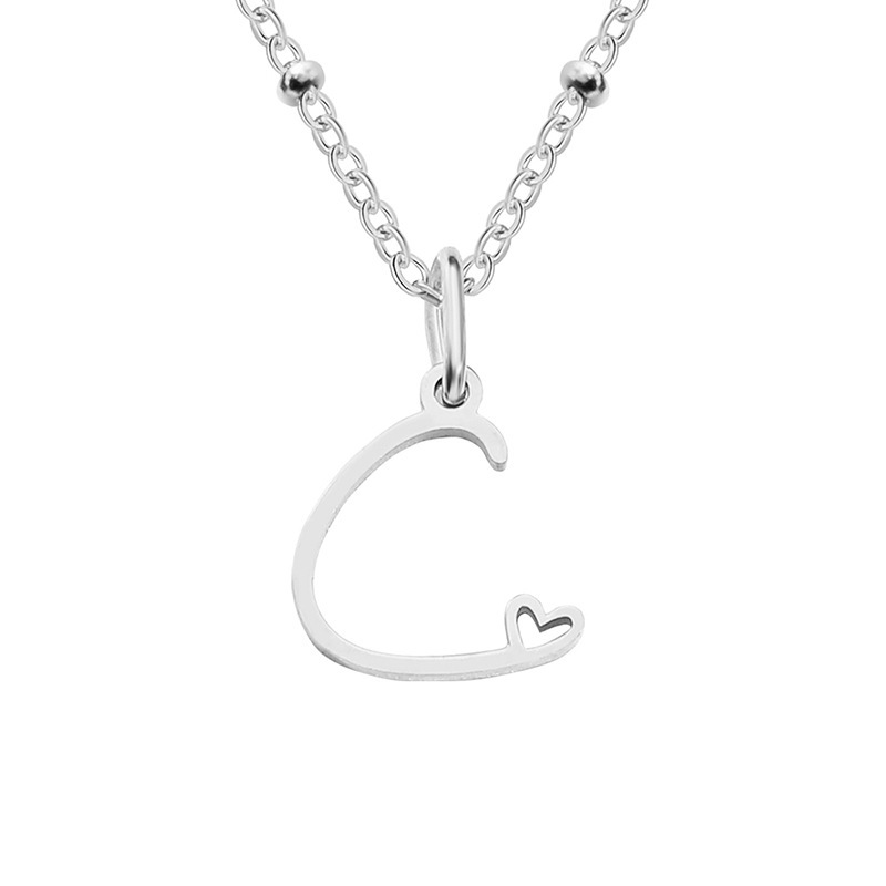 26 English Letter Pendant Stainless Steel Necklace - Image 5