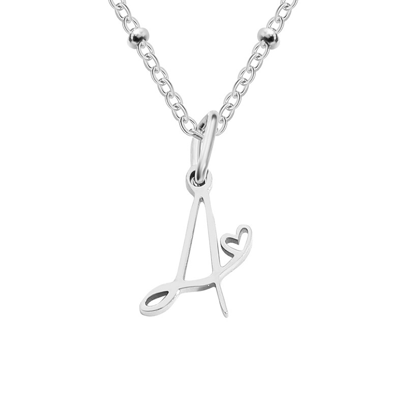 26 English Letter Pendant Stainless Steel Necklace - Image 6