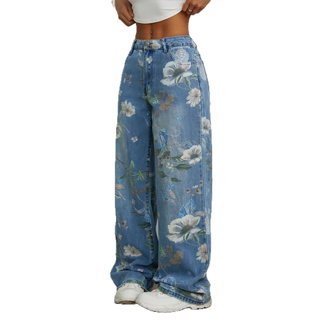 Street Trend Loose Straight Leg Wide Leg Pants - Image 5