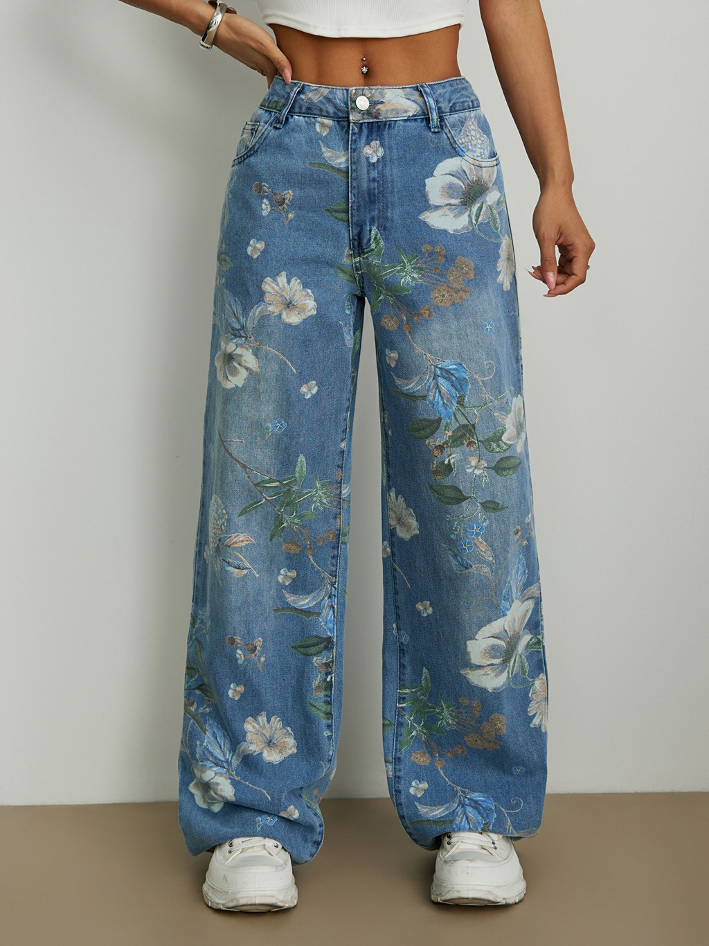 Street Trend Loose Straight Leg Wide Leg Pants - Image 2