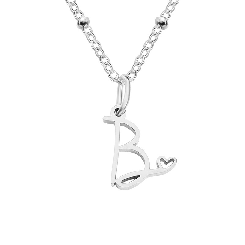 26 English Letter Pendant Stainless Steel Necklace - Image 4