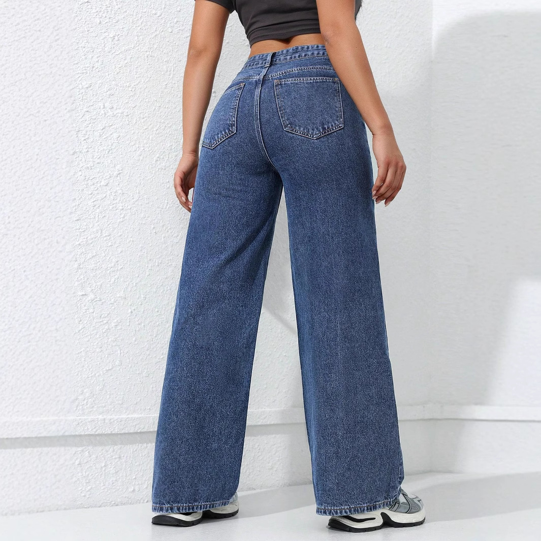 Women's Loose Straight Wide Leg Jeans - Image 7