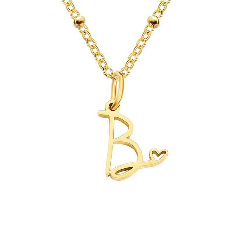 26 English Letter Pendant Stainless Steel Necklace - Image 3