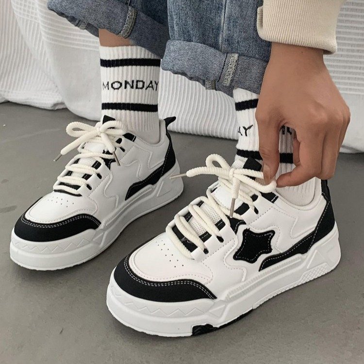 Women's Spring Korean Style Thick Bottom All-matching Students' Casual Skate Shoes - Image 4