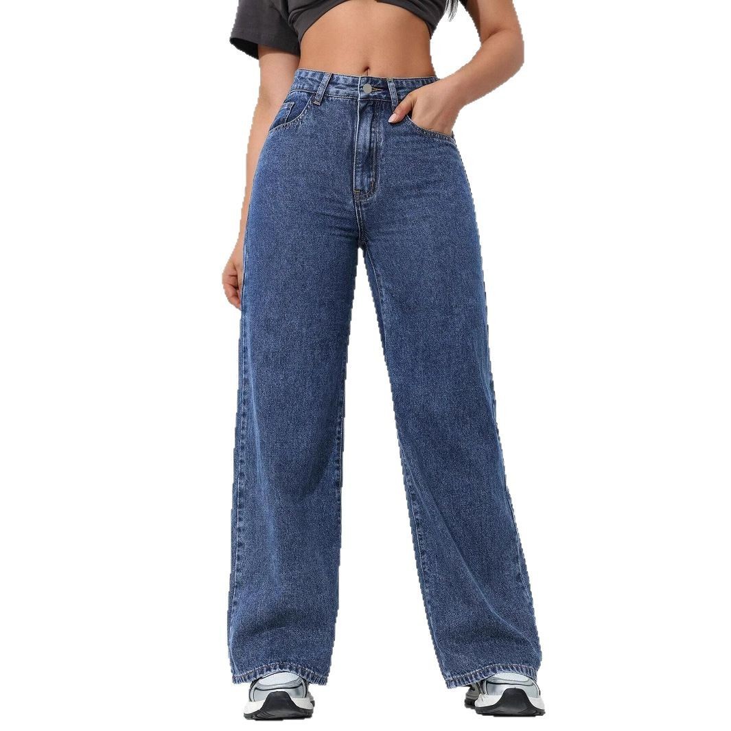 Women's Loose Straight Wide Leg Jeans - Image 4