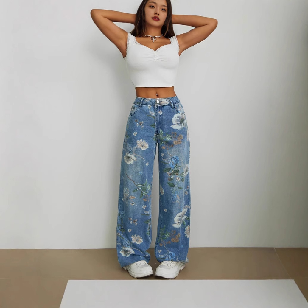 Street Trend Loose Straight Leg Wide Leg Pants - Image 6