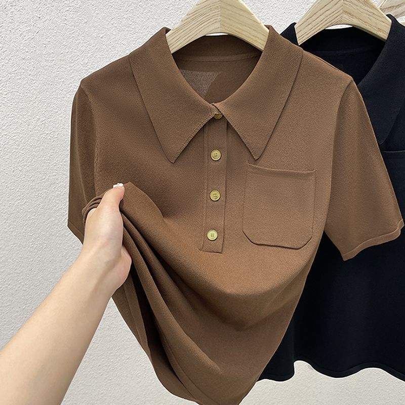 Lapel Ice Silk Short Sleeve - Image 2