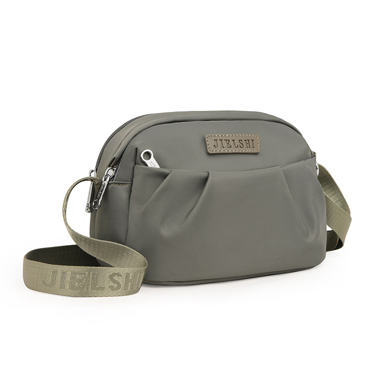 Pleated Oxford Cloth Shoulder Messenger Phone Bag - Image 9