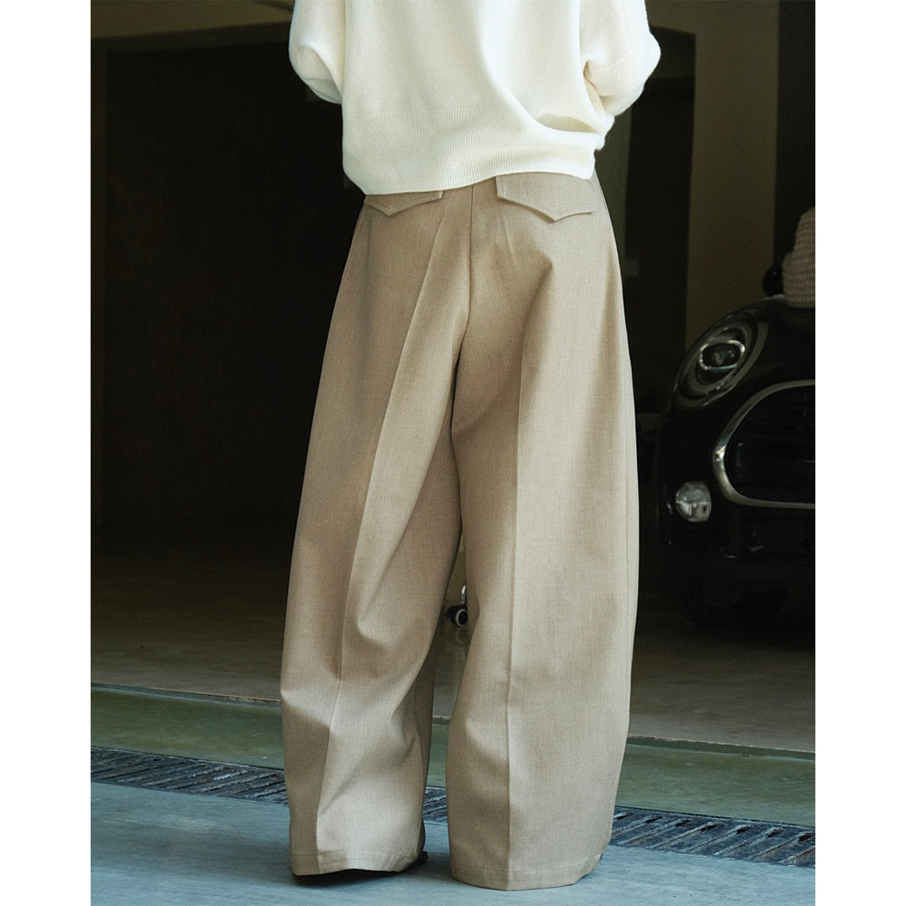 Casual Style Three-dimensional Pleated Suit Pants Loose Drooping Women - Image 6