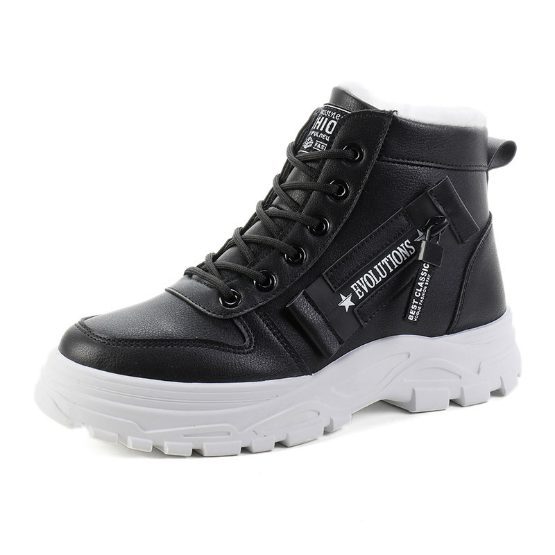 Korean Style Student All-matching Warm High-top Martin Boots - Image 7