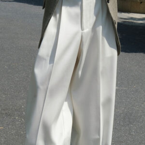 Casual Style Three-dimensional Pleated Suit Pants Loose Drooping Women