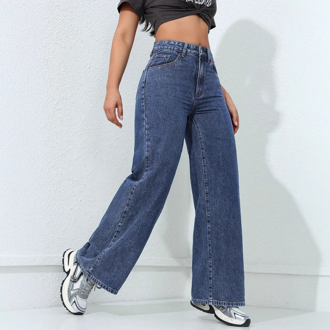 Women's Loose Straight Wide Leg Jeans - Image 2