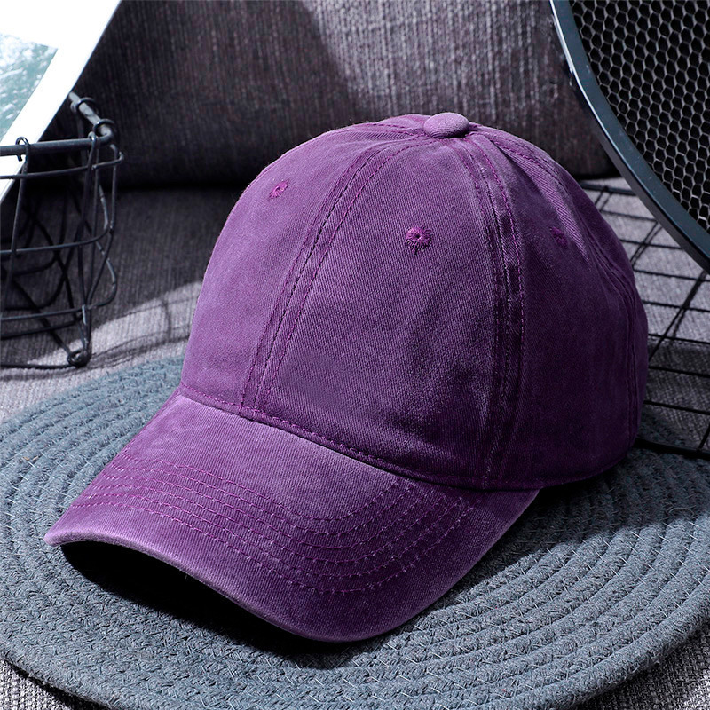 Washed Baseball Caps For Men And Women Outdoor Distressed Sun Hats Simple Caps - Image 3