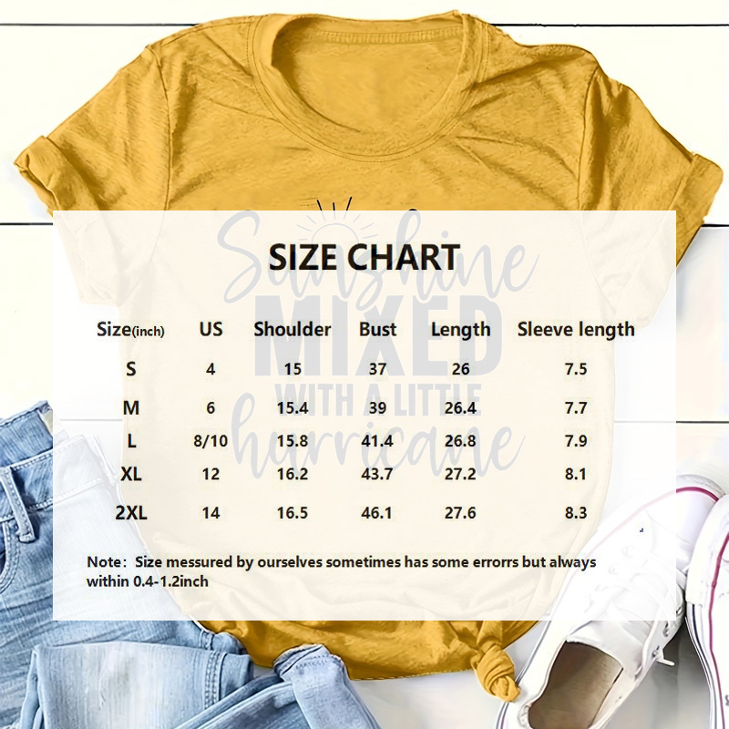 Women's Yellow Round Neck Short Sleeve T-Shirt - Casual Summer Top With English Print - Image 2